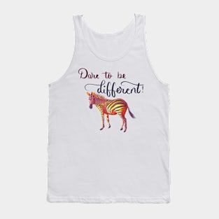 Dare to be Different - Yellow and purple Tank Top